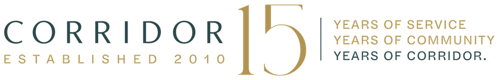 Corridor Title Anniversary logo